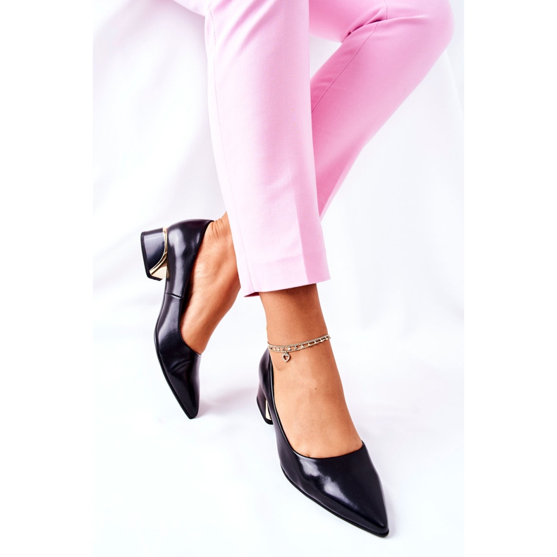 S.Barski Elegante Lederpumps Schwarz Samira 1