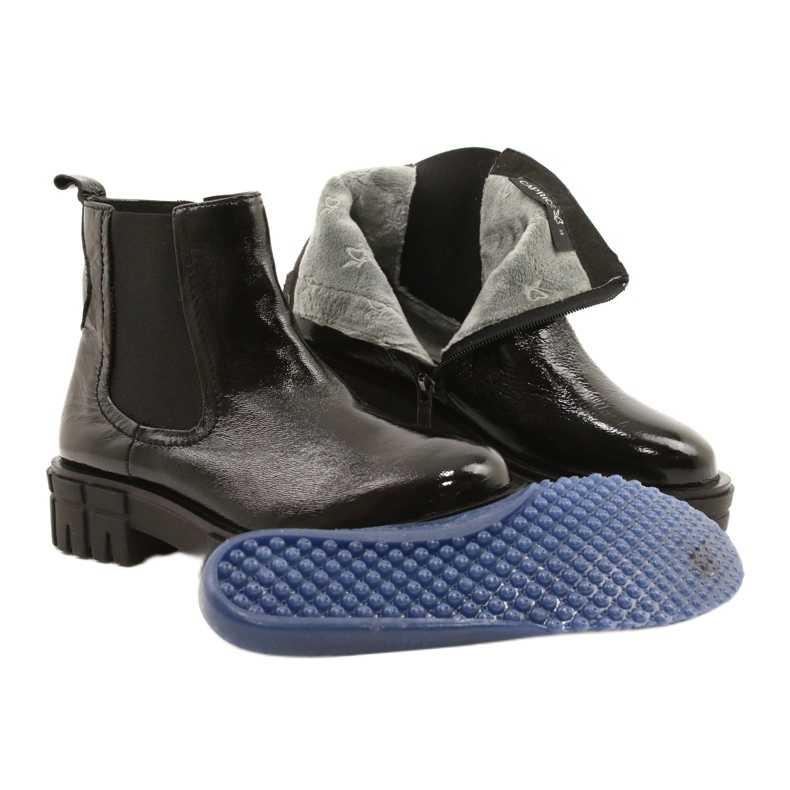 Schwarz lackierte Frauenstiefel Caprice 9-25461-27 017 6