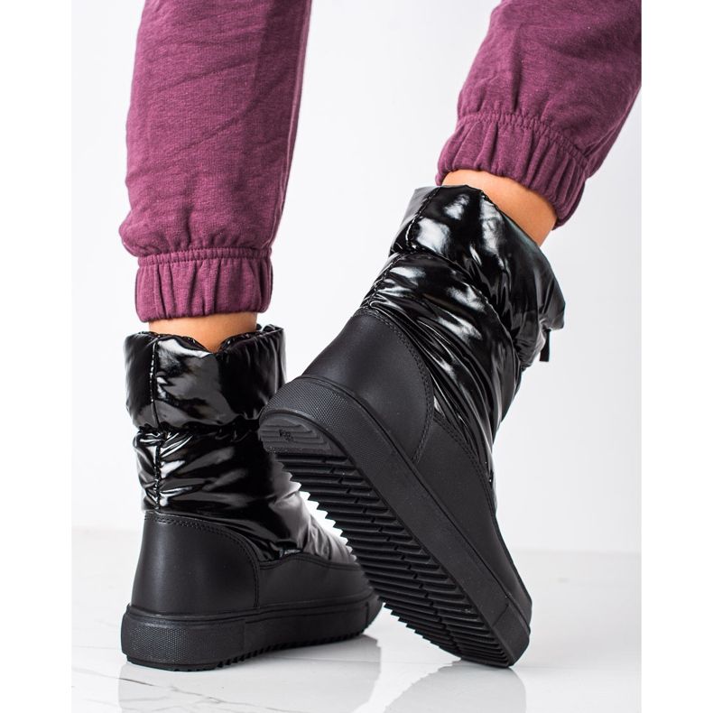 S. BARSKI Czarne Śniegowce S.BARSKI schwarz 1