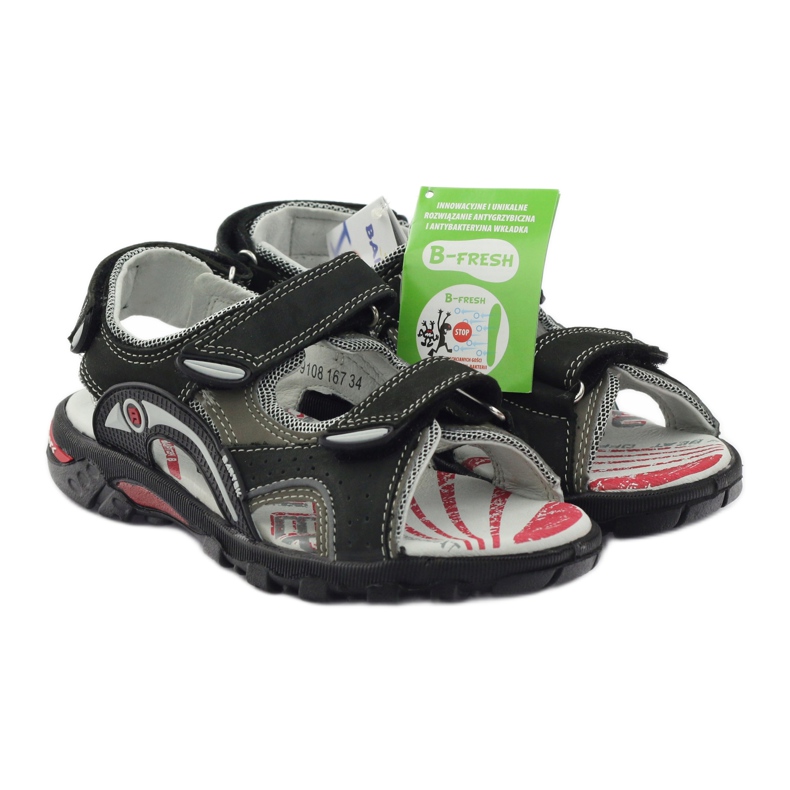 Bartek Sandalen Leder Sports Boys 19108 Schwarz 4