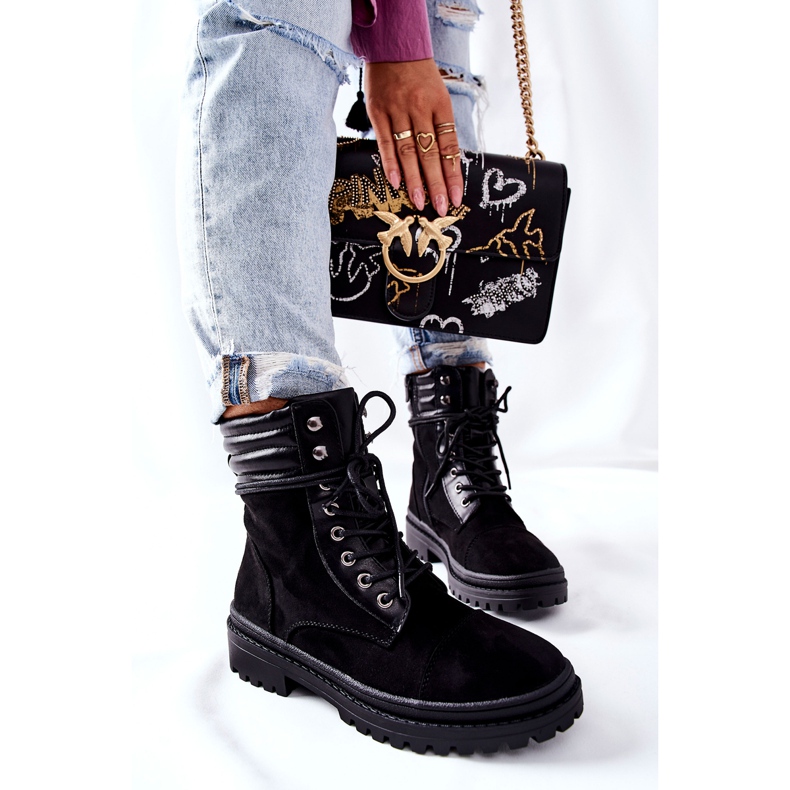 PG1 Damenstiefel Wildleder Schwarz Deliopis 2