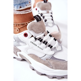 Damen Sportschuhe Cross Jeans Weiß und Grau II2R4020C 1