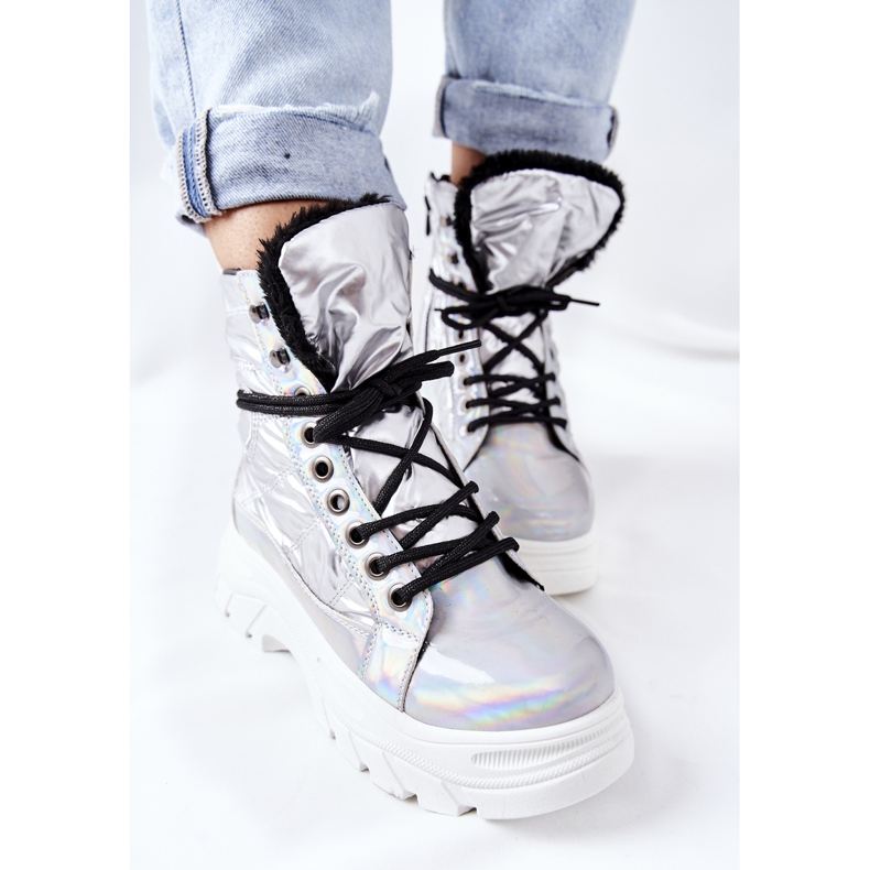 Vinceza Silberne Ismobe Trapper für Damen silber- 2