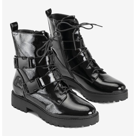 Schwarze Lackstiefel für Damen von Ferland 1