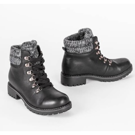 Schwarze Taschen mit gewebtem Ally-Einsatz 1