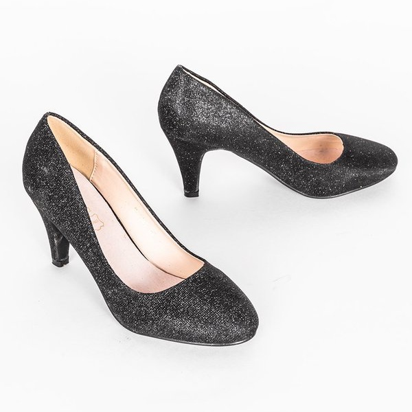 Schwarze Pumps auf einem Daisy-Stiletto-Absatz 1