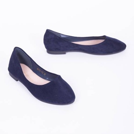 Marineblaue Ballerinas mit Bettys Mandelzehe navy blau 1