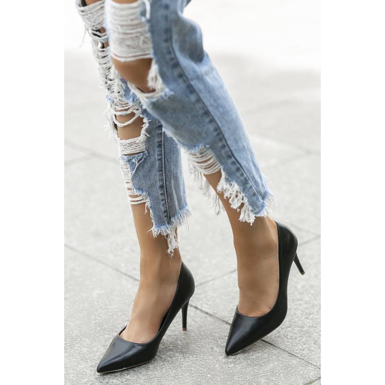 Schwarze klassische Mocca-Heels 1