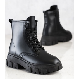 Diamantique Klassische Stiefel Trapper schwarz 1