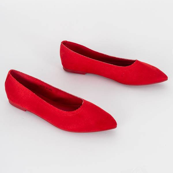 Rote Ballerinas zur Spitz Free Woman 1