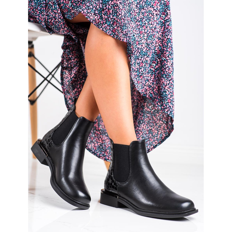 Elegante Chelsea-Boots von Sergio Leone schwarz 2