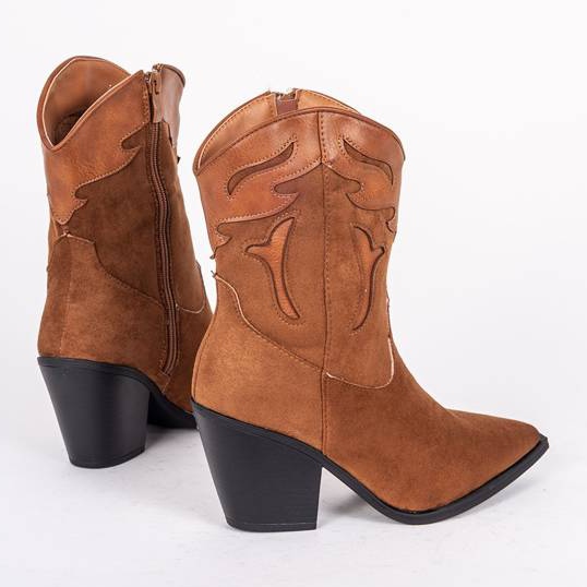 Megi braune hohe Cowboystiefel 1