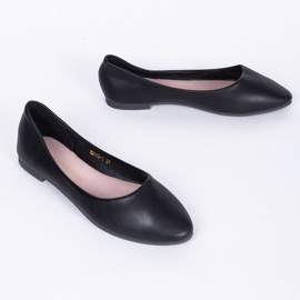 Schwarze Ballerinas mit Mandelnase Baleria 1