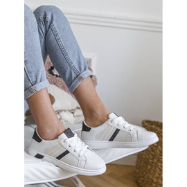 Betsy schwarze Glitzer-weiße Turnschuhe 1