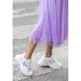 Weiße Sneakers für Mädchen grau 1