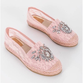 Rosa Espadrilles mit Lordly Zirkonia 1