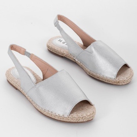 Dulce silberne Espadrilles-Sandalen silber- 1