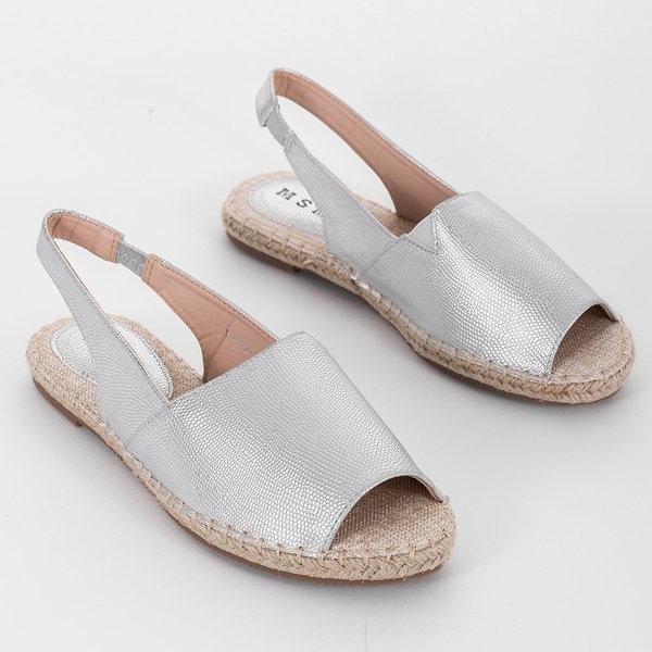 Dulce silberne Espadrilles-Sandalen silber- 1