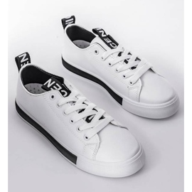 Alisons weiße Sneaker mit flacher Sohle schwarz 1