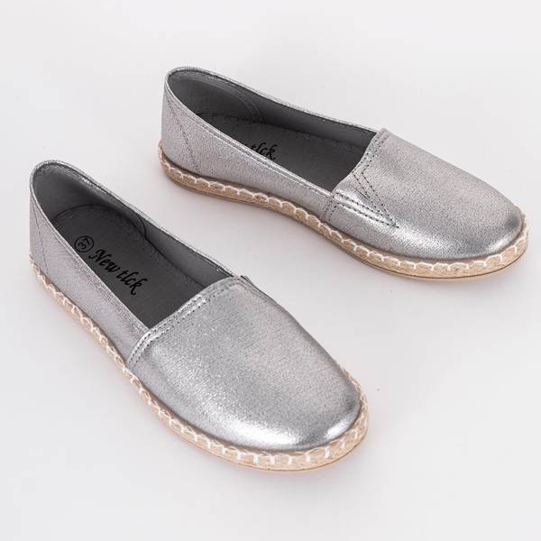 Espadrilles in Silbermetallic von Big Girl silber- 1