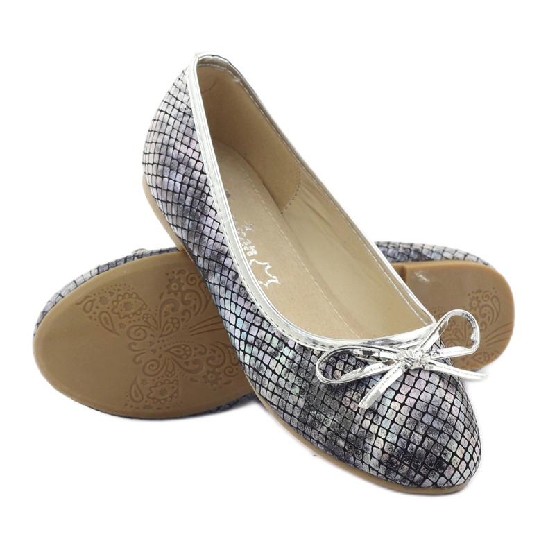 American Club American C061 graue Ballerinas für Mädchen 3