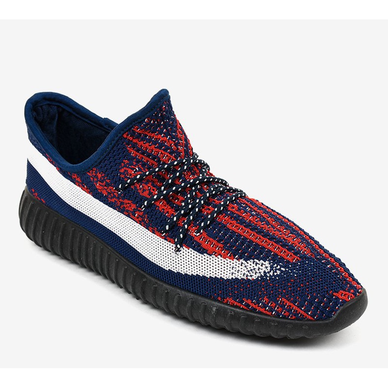 Marineblaue Sportschuhe A3737-4 rot 1