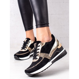 VINCEZA Sneakers in Schwarz und Gold golden 1