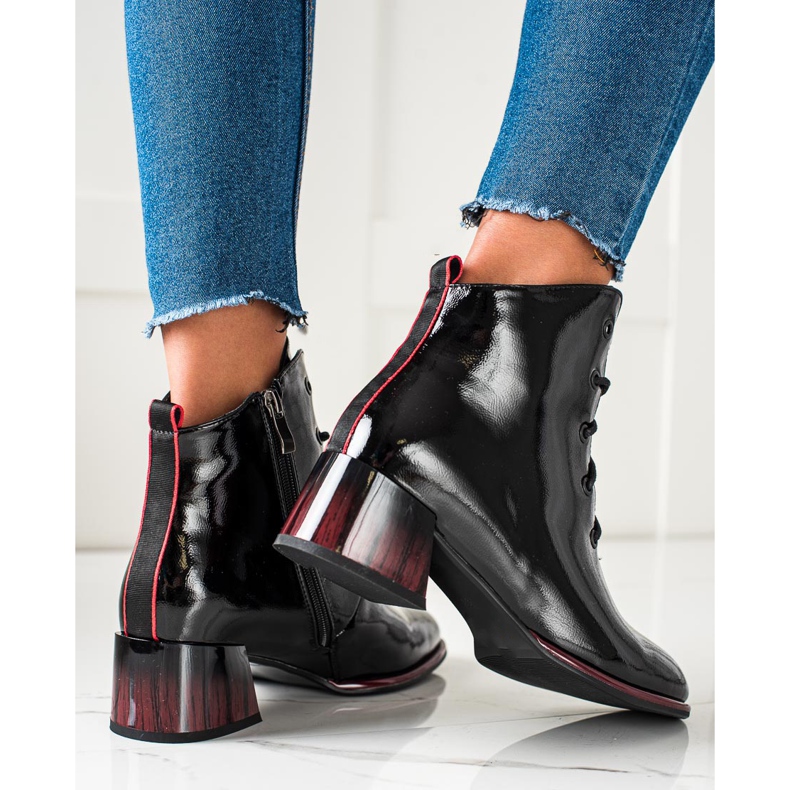 S. BARSKI Schnürboots auf High Heels von S.BARSKI schwarz 2