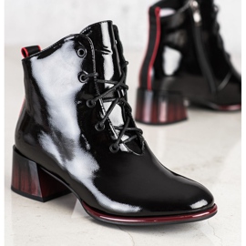 S. BARSKI Schnürboots auf High Heels von S.BARSKI schwarz 1