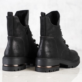 Modische Schnür-Worker von Sergio Leone schwarz 1