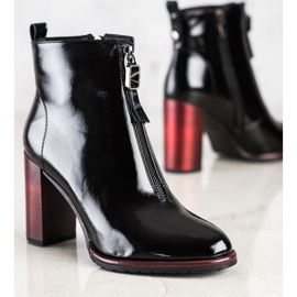 S. BARSKI Stilvolle lackierte Stiefel S.BARSKI schwarz 2