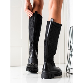 Seastar Gesteppte Plateaustiefel schwarz 1