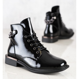 Elegante Lackstiefel von Sergio Leone schwarz 1