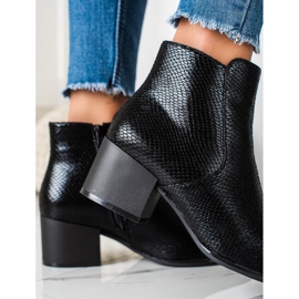 Sergio Leone Stiefel mit schimmerndem Schlangenmuster schwarz 1