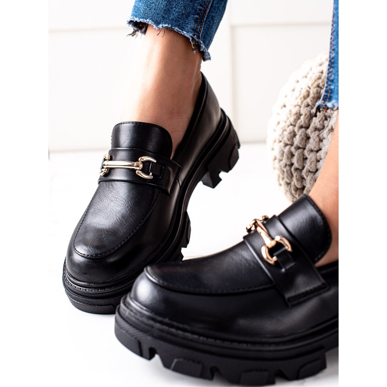 Diamantique Loafer aus Öko-Leder schwarz 2