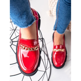 Goodin Modische rote Loafer 1