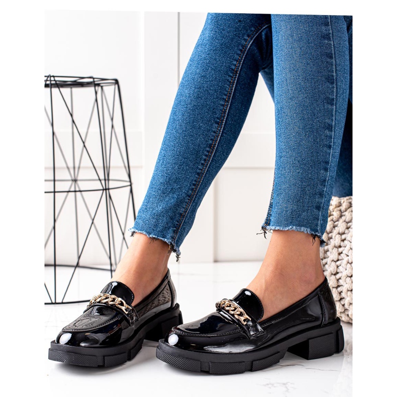 Goodin Schwarze Mode-Loafer 2