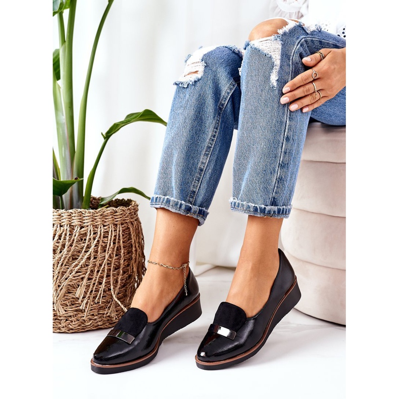 Lackierte Keilschuhe POTOCKI 12032 Schwarz 3