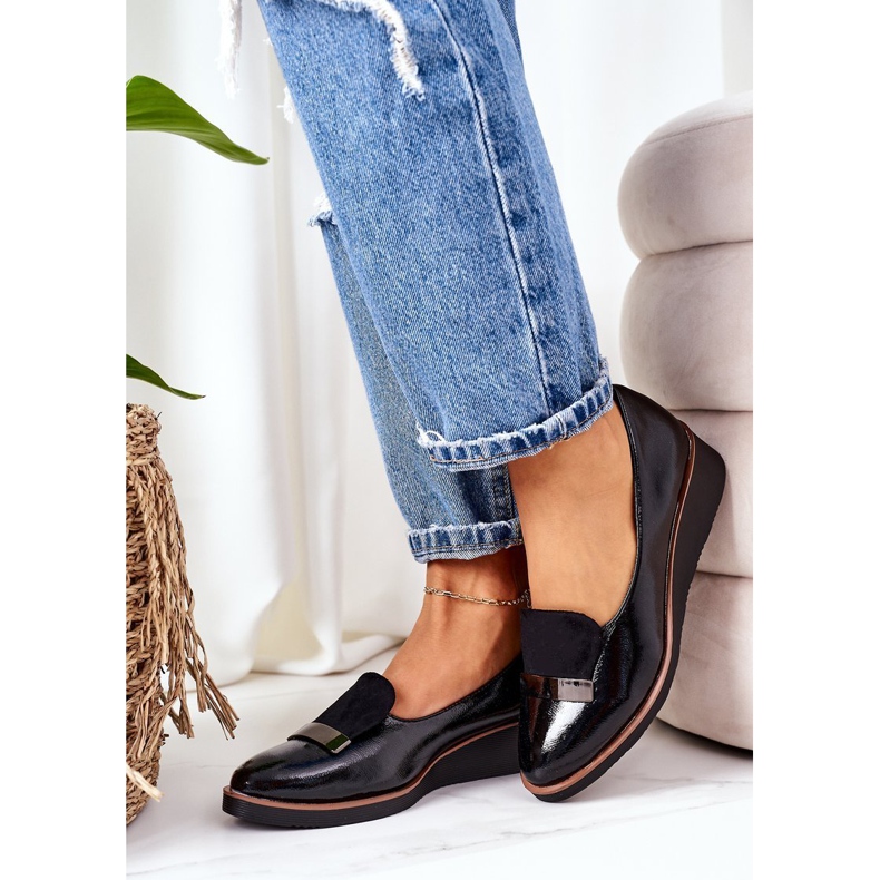 Lackierte Keilschuhe POTOCKI 12032 Schwarz 4