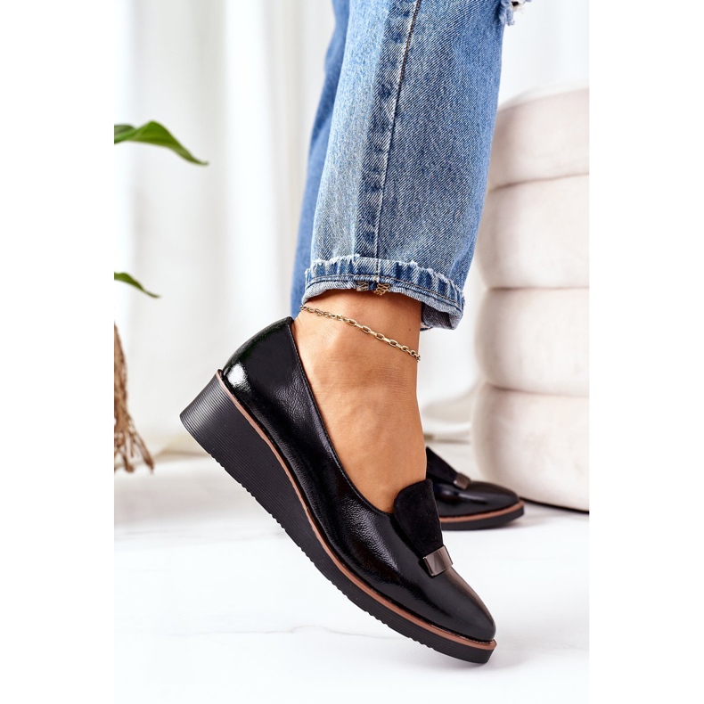 Lackierte Keilschuhe POTOCKI 12032 Schwarz 5