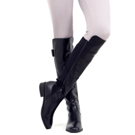 Schwarze Stiefel, F5850 Schwarz 1