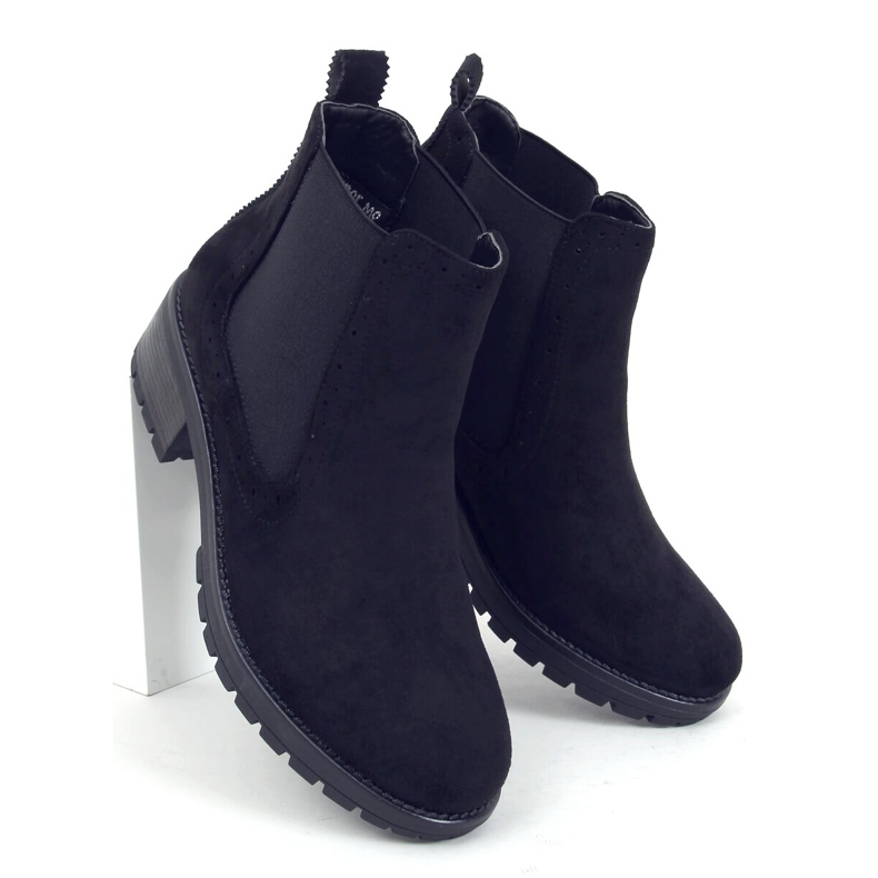Schwarze Chelsea-Boots für Damen XJ-61 Schwarz 1