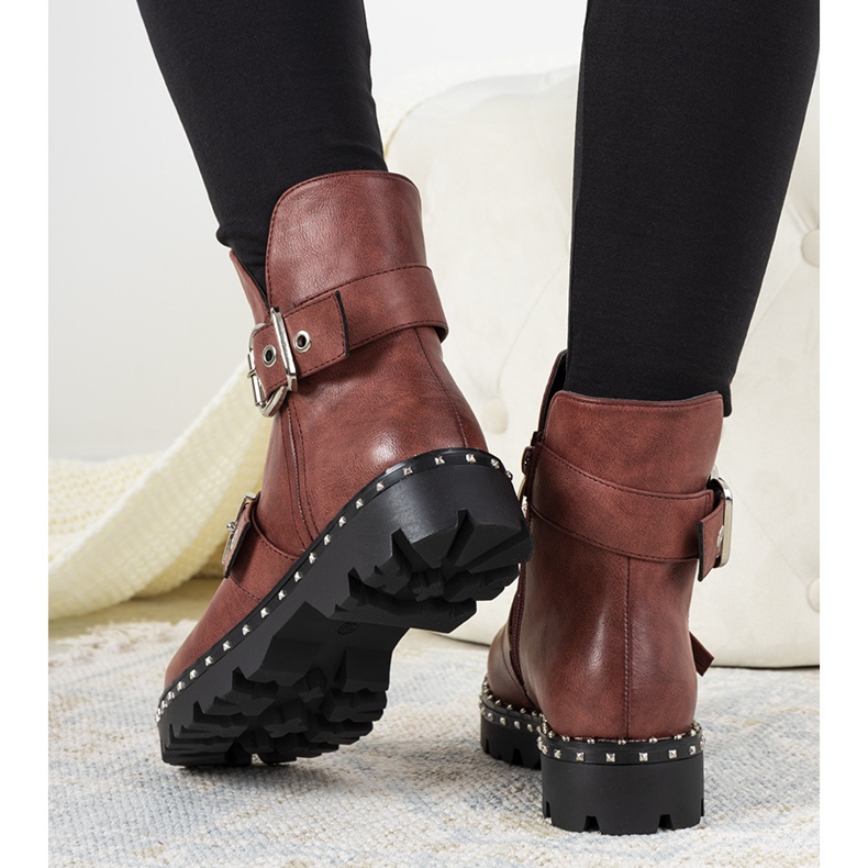 Burgunder Damen Berg Stiefel rotwein braun 1