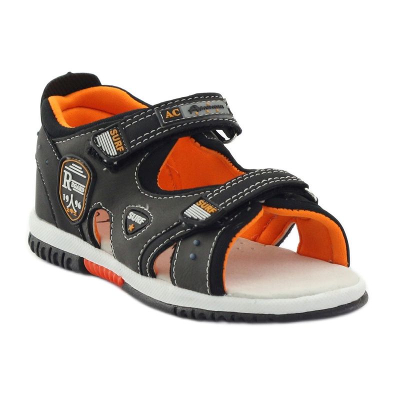 American Club Sandalen mit Absatz American 86948 grau orange 1