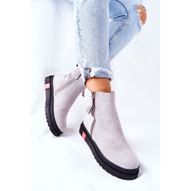 PS1 Wildleder Booties Jodhpur-Stiefel auf der grauen Nessa-Plattform 1