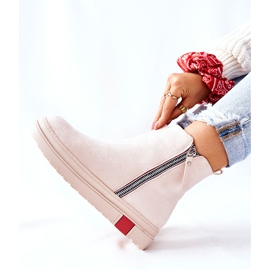 PS1 Wildleder Booties Jodhpur-Stiefel auf der Beige Nessa-Plattform 2