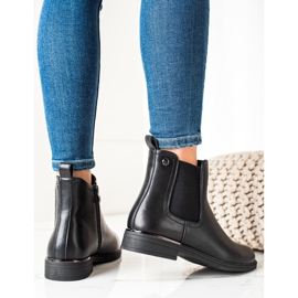 Sergio Leone Klassische schwarze Stiefel mit Reißverschluss 1