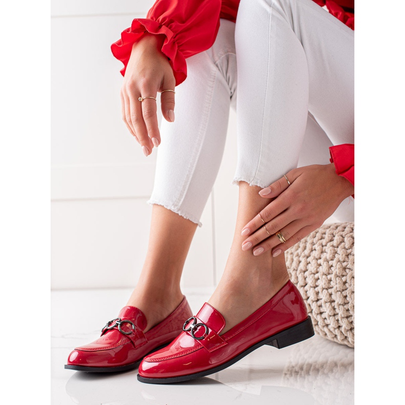 Goodin Lackierte Loafer rot 1
