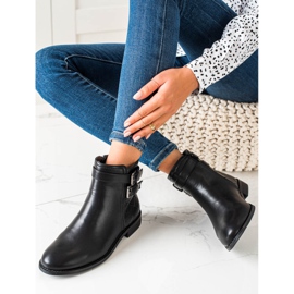 Goodin Schwarze Stiefel mit Schnallen 1