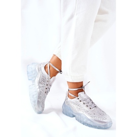 Sportschuhe mit Zirkonia Lu Boo Silber silber- 1